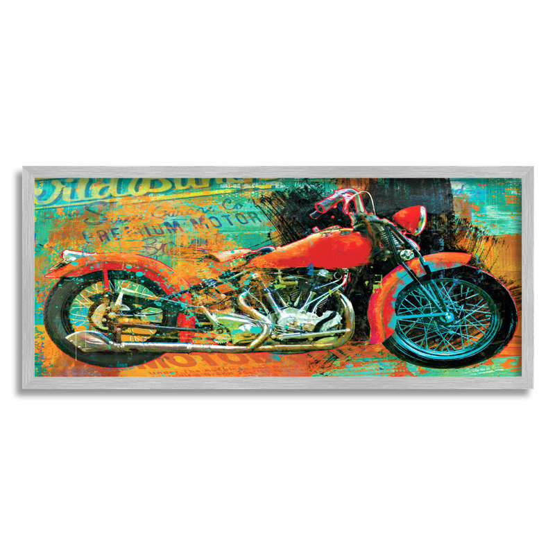 Coups de pinceau "Bold Abstract Collage" par Porter Hastings - Peinture, H 10 po x l 24 po x P 1,5 po