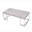 Table basse rectangulaire avec base en métal
