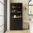  126''W Kitchen Pantry With Bookcases, Farmhouse Wall Unit Tv Stand For Tvs Up To 70"-435338904