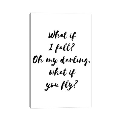 " What If I Fall Blck " by Pixy Paper
