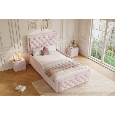 bed with storage space