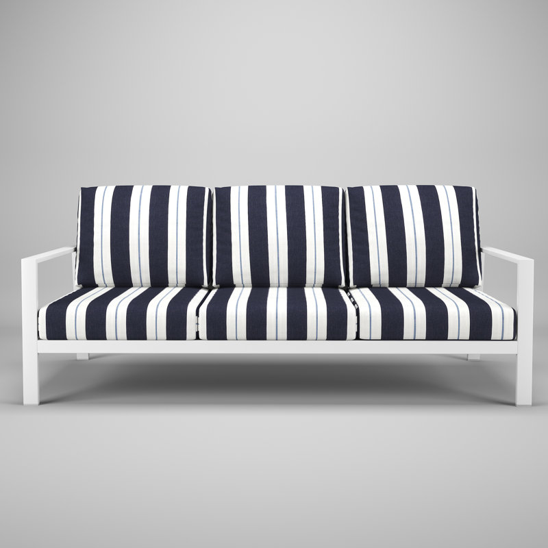 Canapé d'extérieur en métal avec coussin Sunbrella Townsend, Port Relate