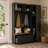 79'' High Hall Tree With Utility Storage Cabinet, Large Entryway Organizer With 4 Hooks, 6 Storage Cabinets And Bench For Vacuum Cleaner & Cleaning Tools-894173143