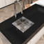 Évier encastré moderne 18 x 18 - Acier inoxydable gris avec bonde silencieuse et finition à simple cuve 18 po x 18 po