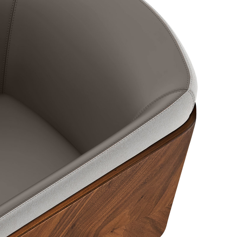 Chaise rembourrée Enrico, Gris