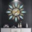 Horloge murale 27 po Mid-Century Sunburst, mouvement à quartz silencieux, horloge décorative en métal pour le salon, la chambre à coucher, la cuisine et la salle à manger