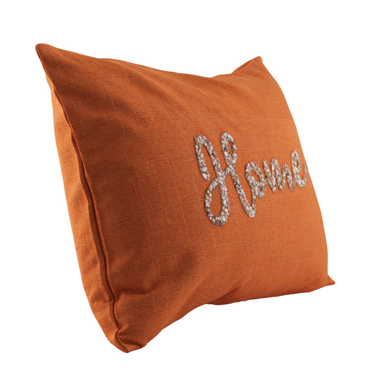 Coussin Sparkles Home Shell Home | Ornements en coquillage | Décor côtier , Orange