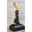 Statue semi-nue en bronze classique et faux os