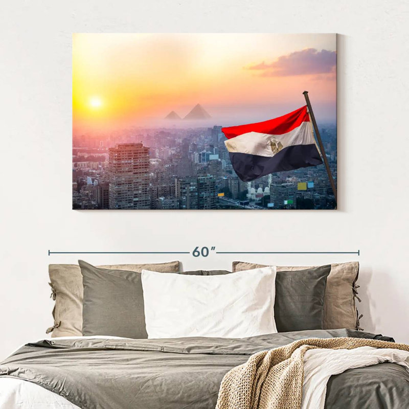 Borges Urban Egypt Flag, 34" H x 51" W