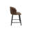 Brown Upholstered Seat & Metal Frame Bar Stool-490968696