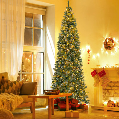 Arbre de Noël artificiel éclairé 9 pi