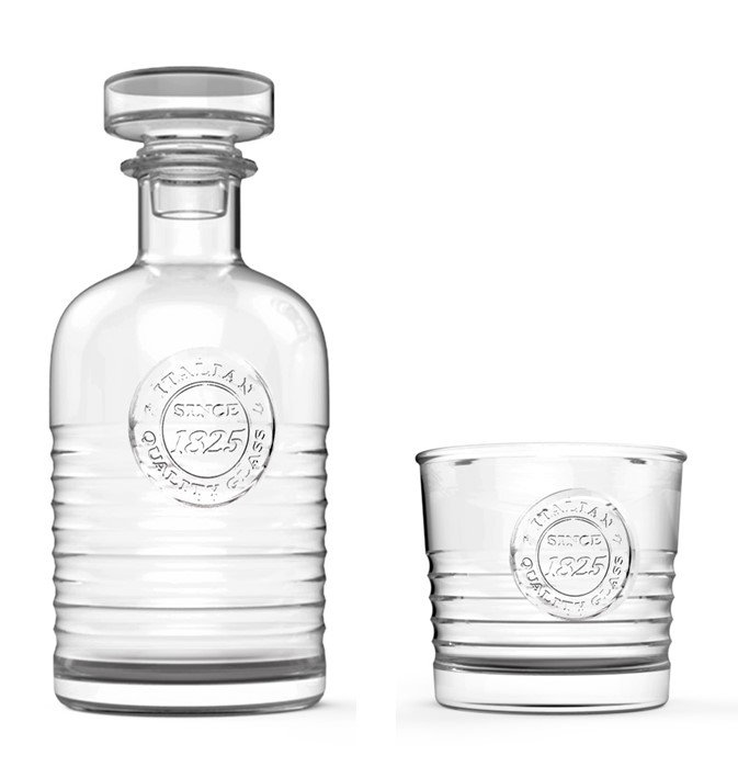 Officina 7pc Whiskey Set (1 Decanter + 6 DOF Glasses)