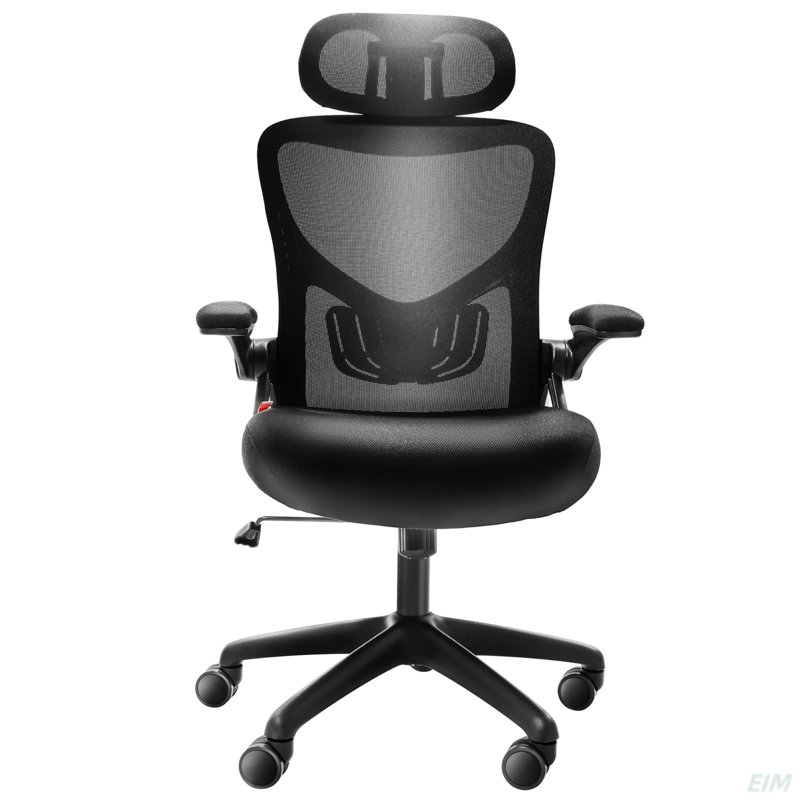 Chaise de bureau avec support lombaire réglable, chaise de bureau ergonomique à haut dossier avec appui-tête réglable, dossier de chaise de bureau ergonomique avec accoudoirs en deux dimensions, chaise d'ordinateur