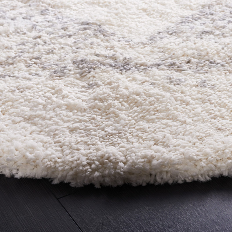 Thorntown Shag 800 Performance Geometric Rug, Round 6'7"