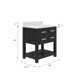 Cronin 30" Carrara White Marble Countertop Bath Vanity with Mirror 