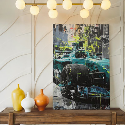 Toile Mercedes Amg Petronas f1 Lewis Hamilton Neon Street Art Wall Art mural prêt à accrocher galerie enveloppée Home Decor Decor
