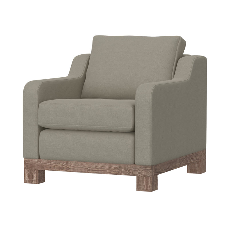 Fauteuil large de 31,75 po Giralda Casoni, Tissu amande 151