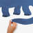 Dino Growth Chart Blue Wall Decals