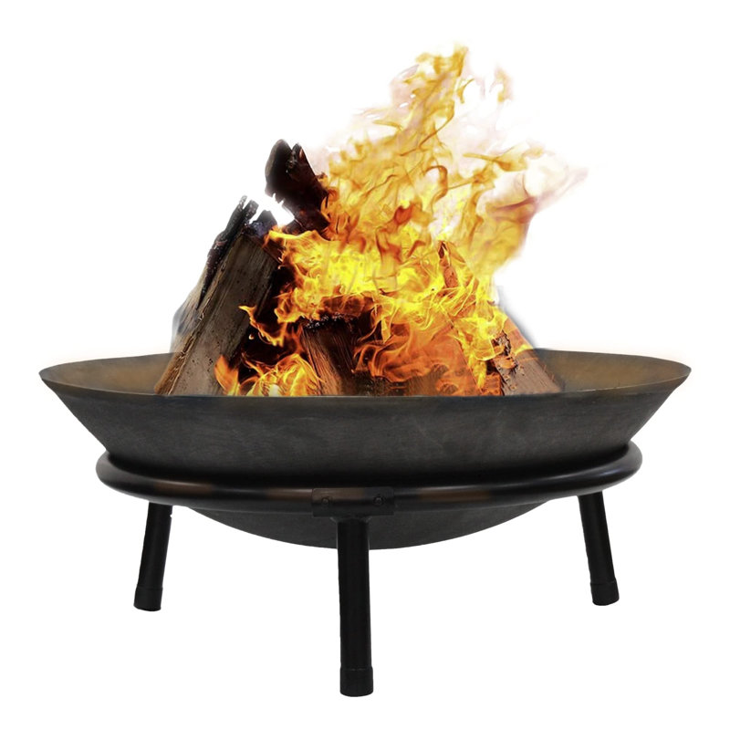 Shlok Round Metal Wood Burning Smokeless Fire Pit