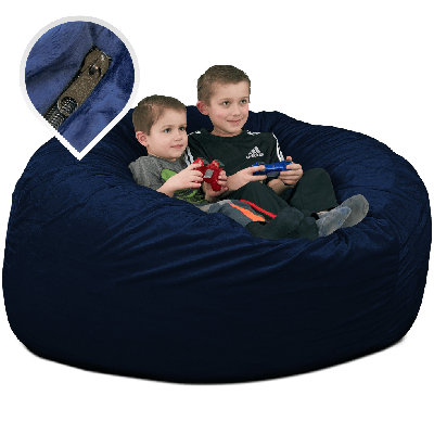  | Housse de remplacement pour fauteuil à billes de 4 pi seulement | Lavable amovible | Housse seulement