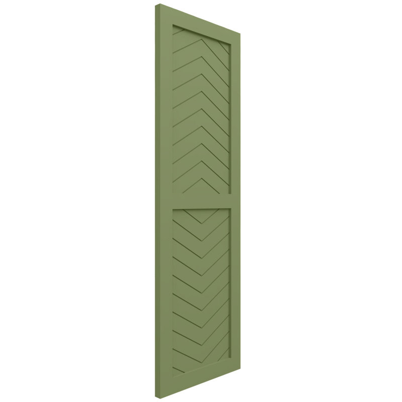 Volets de style moderne à deux panneaux EnduraCore, 18"W, H 53 po, Vert mousse