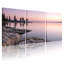 Ensemble de 3 tableaux sur toile représentant un coucher de soleil sur le lac, parfaits pour la décoration du salon, de la chambre ou de la maison.-129073107