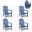 Zawadi HDPE Stacking Adirondack Chair-1256670096-1212229805