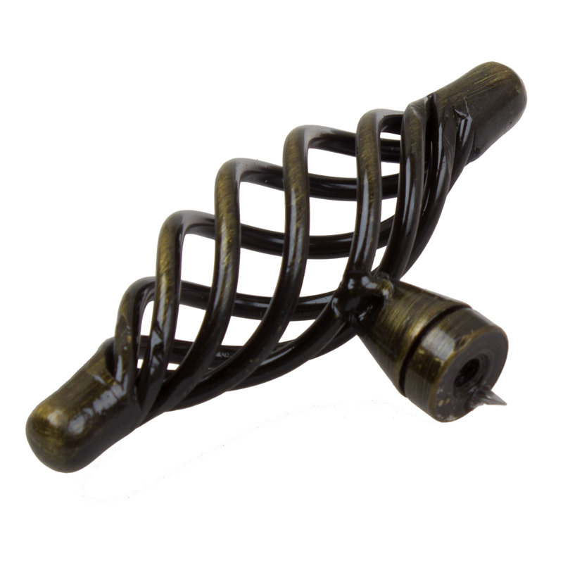 Poignée cage à oiseau, Bronze rustique, 1