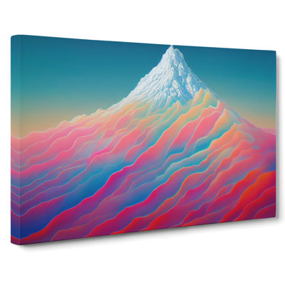 Boundless Colourful Mountain - Wrapped Canvas