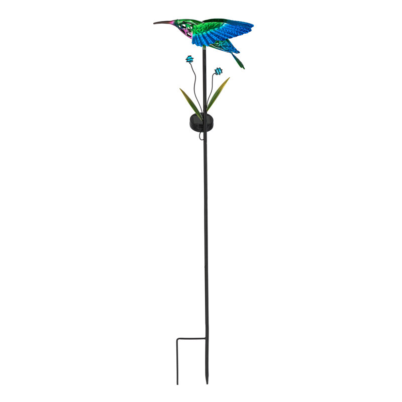 36"H Solar Hummingbird Garden Stake