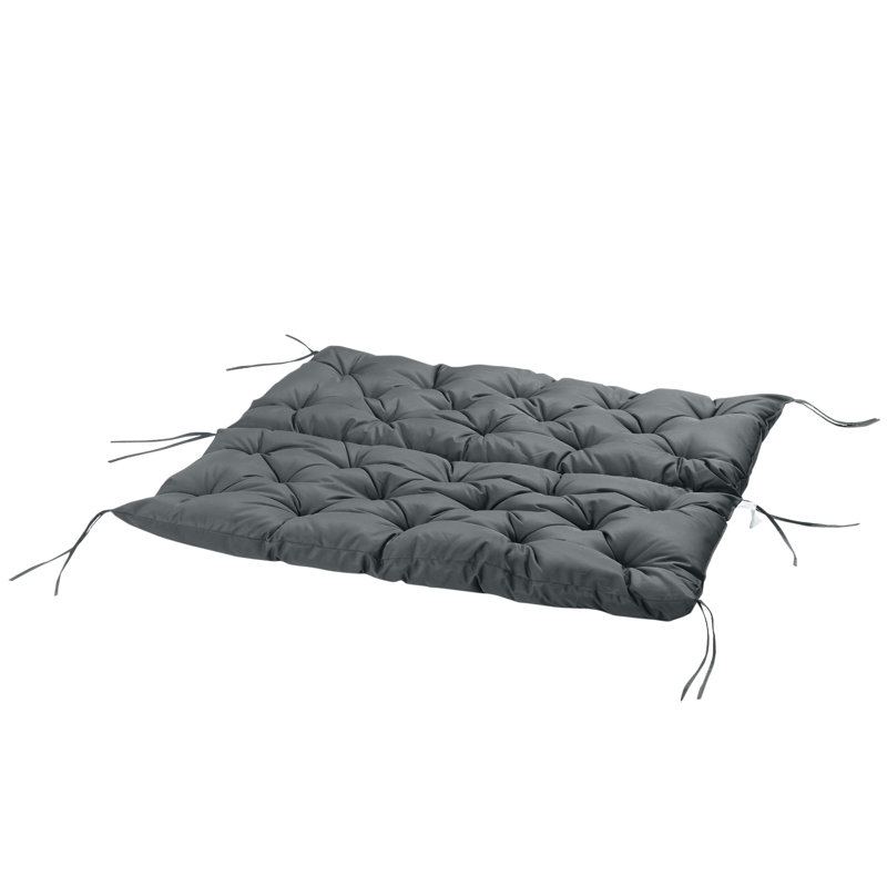 Outdoor Seat Cushion, Grey, 55cm H x 120cm W x 55cm D