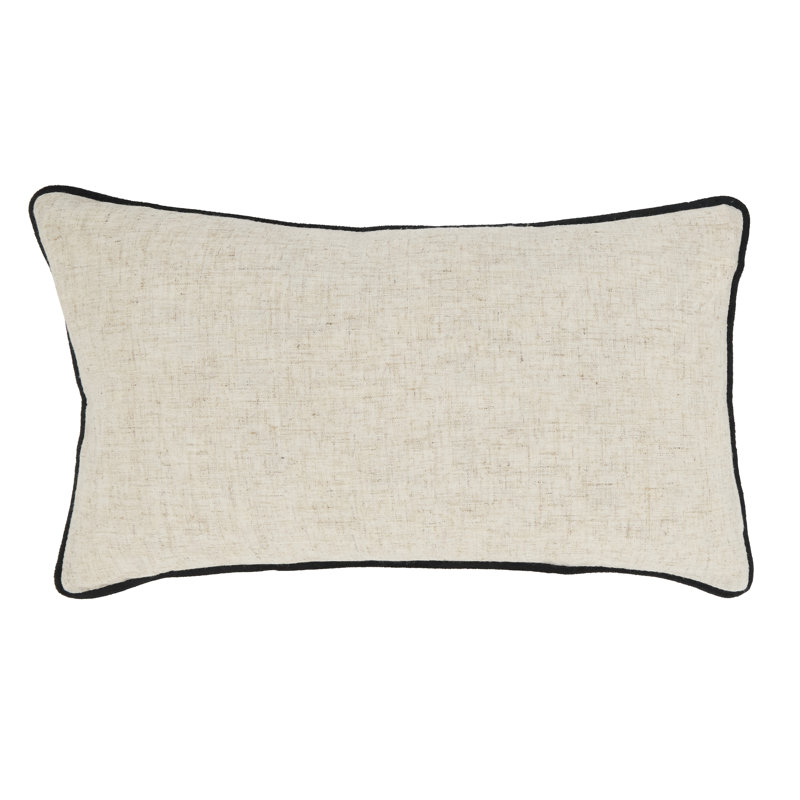 Toscana Daydream Beige and Black 12"x20" Throw Pillow Cover