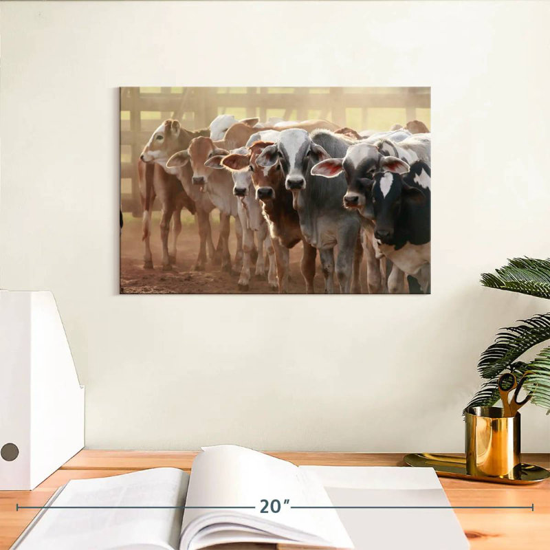 Jersey Cow Line Up, 8" H x 12" W