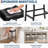 Set of 4 26" Counter Height Bar Stools, Modern Saddle Seats with Thick Cushions, Metal Frame & Footrest for Kitchen Island or Dining Room-1670689082