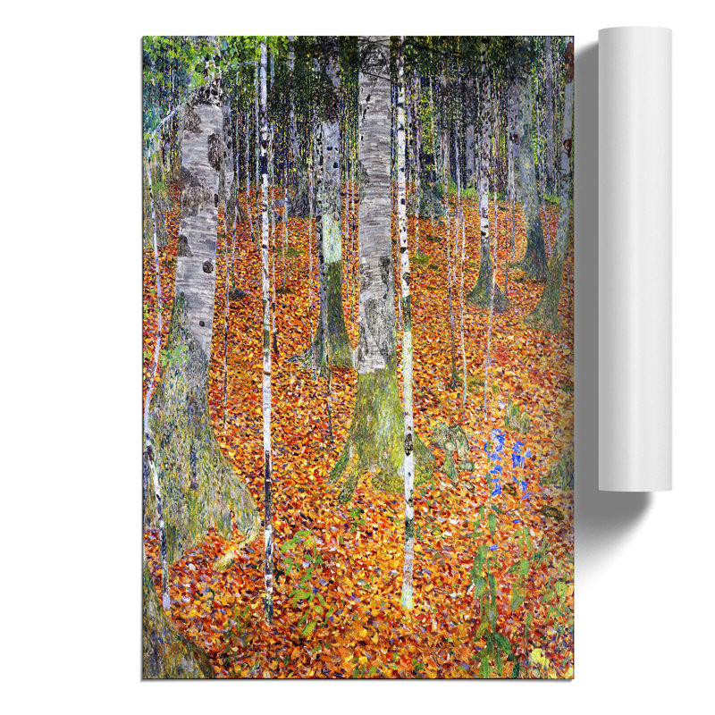 Birch Forest by Gustav Klimt - No Frame Painting, 42cm H x 30cm W x 0.1cm D