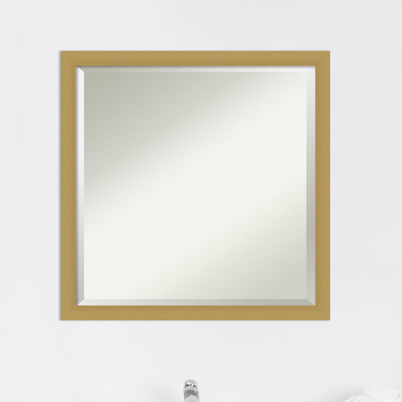Anastase Flat Mirror, Gold, 22" x 22"