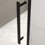 Porte de douche à pivot 38 x 42 po x 74 po, noir mat, verre trempé 5/16 po, ouverture à l'extérieur, arrêt à 105 degrés, installation facile, réglage large, poignées en acier inoxydable 304, fuite, joint magnétique, fermeture en douceur