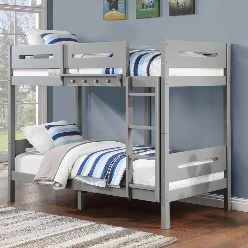 Twin/Twin Bunk Bed, Gray