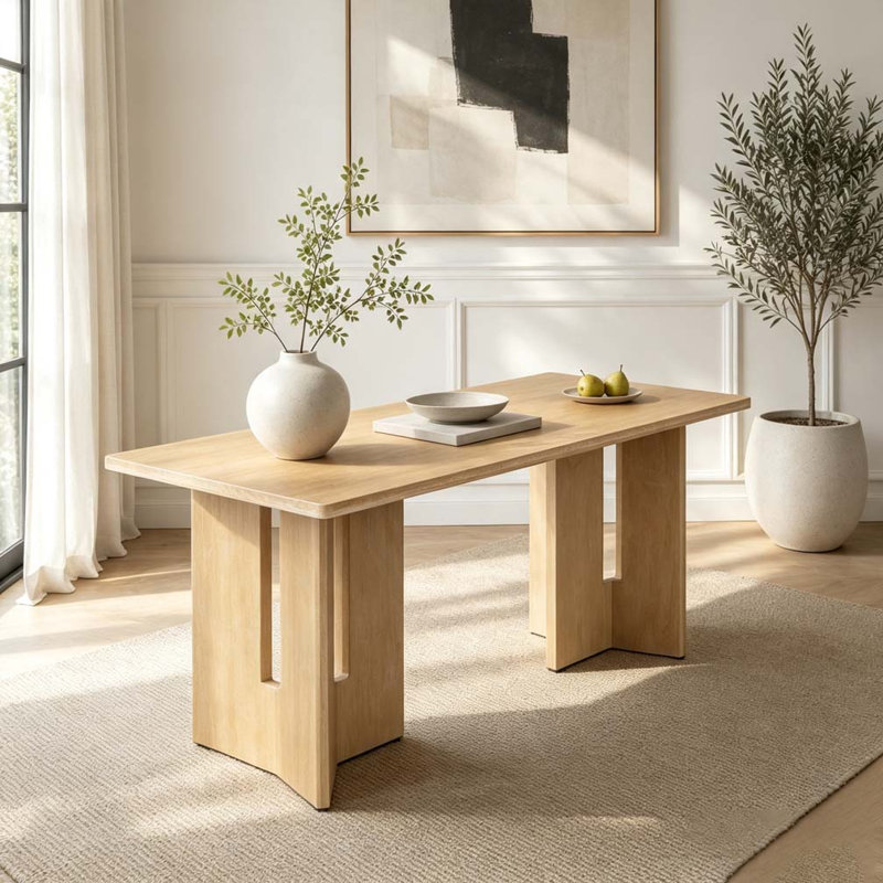 Table de salle à manger Farmhouse, Natural Wood Wash