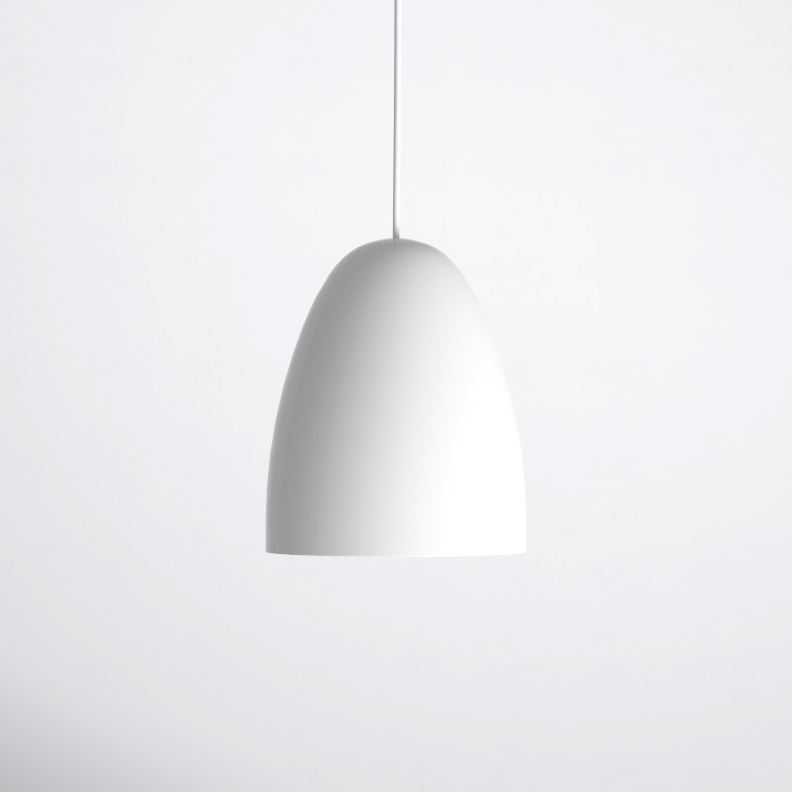 Asa Single Light Metal Dimmable Pendant, White