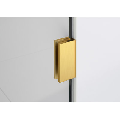 Illume 45.5 in. x 78 in. Fully Frameless Wall Hinge Shower Door