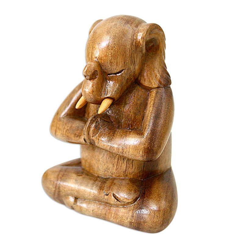 Sculpture Novelli assise Ganesha