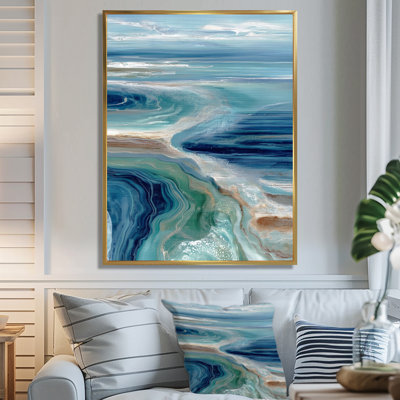 «Green River», art mural vert, impression sur toile