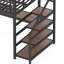 Lit mezzanine peu encombrant avec bureau intégré, lumières DEL et escalier de rangement