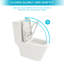 Toilette en céramique une pièce - Système de chasse d'eau moderne, performance efficace facile à utiliser, conception par l'utilisateur