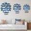 Abstrait bleu classique abstrait - horloge murale moderne-60187824