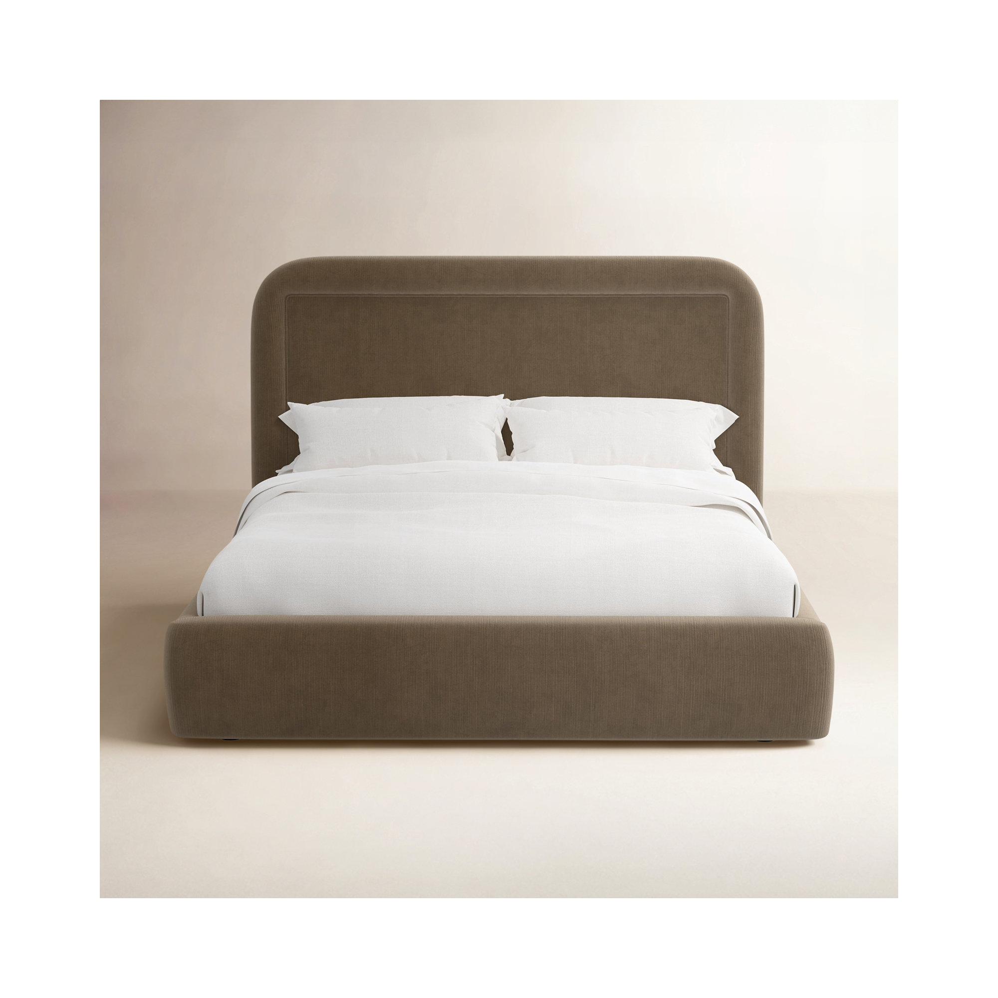 Stoffer Home x Cloth and Co. Marisa Bed, King, Luxe Walnut Velvet