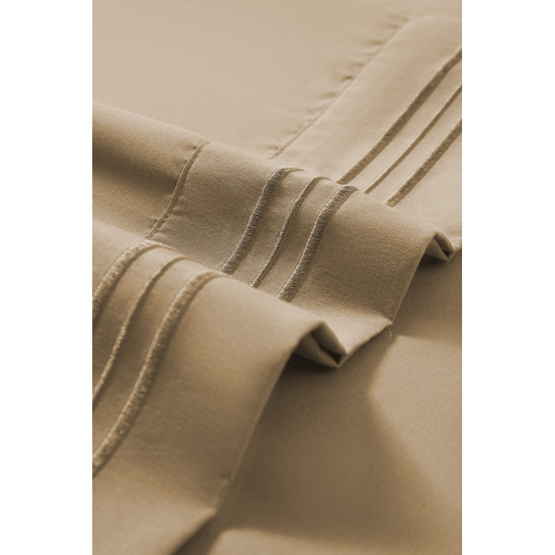 Rayon Sheet Set, King Sheet Set + 1 Fitted Sheet + 2 Pillowcases, Brown