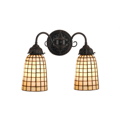 Appliquee à bras 2 lumières géométrique