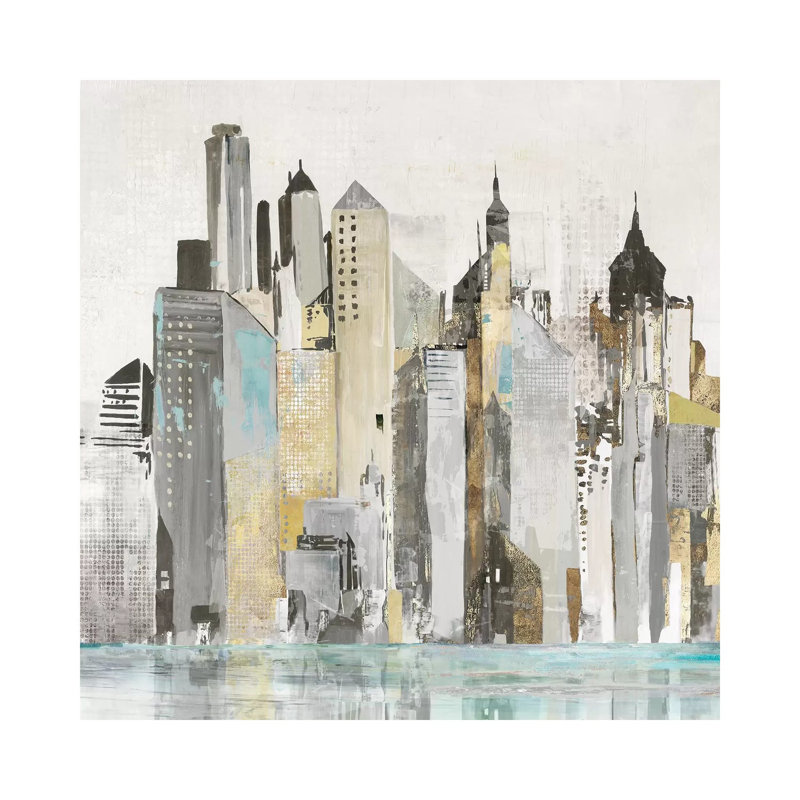 Bustling City by Allison Pearce - Wrapped Canvas Painting, 30.48cm H x 30.48cm W x 1.91cm D